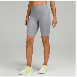 Lululemon SenseKnit Running High-Rise Short 10" gray size 8